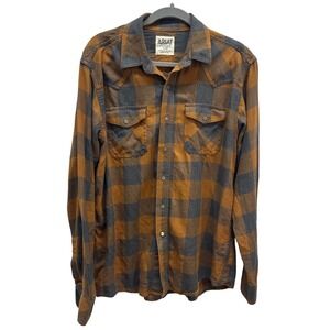 Ariat Retro Fit Plaid Western Flannel Shirt Long Sleeve Button Up Size Large